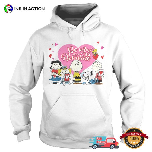 Charlie Brown And Peanuts Snoopy Valentine Cartoon T-Shirt