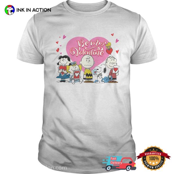 Charlie Brown And Peanuts Snoopy Valentine Cartoon T-Shirt