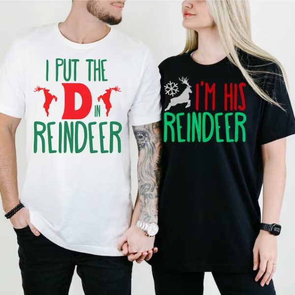 Christmas Matching Husband Wife Tees, National Couples Day Merch