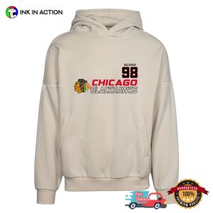 Connor Bedard 98 Chicago Blackhawks Hockey Fan T Shirt 2