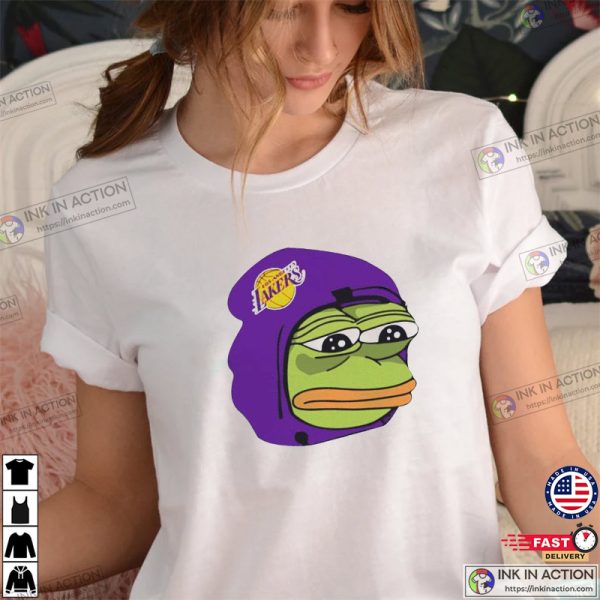 Cool Los Angeles Lakers Sad Pepe The Frog Shirt