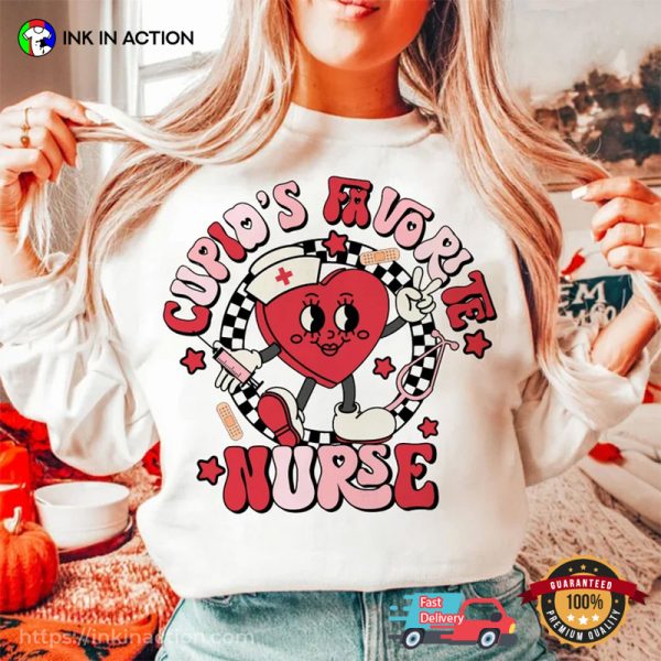 Cupid’s Favorite Nurse Valentine Shirts For Women