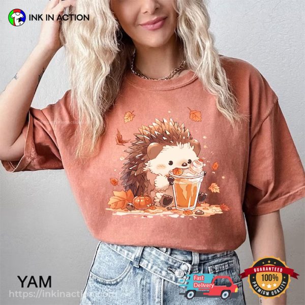 Cute Hedgehog Fall Season Comfort Colors Tee