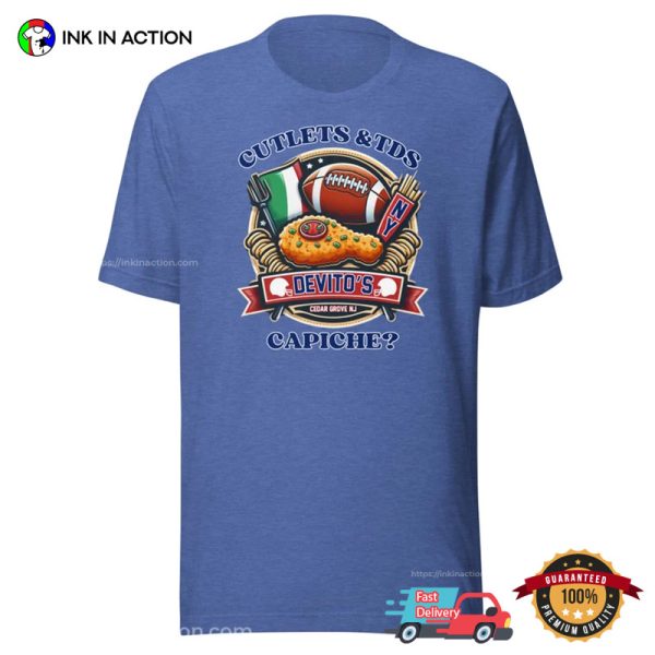 Cutlets & TDS Capiche Fastfoods New York Giants T-shirt