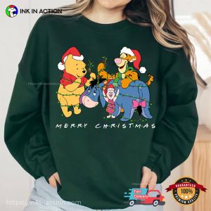 Disney Winnie The pooh And Friends Merry Christmas Fammily Matching T-shirt
