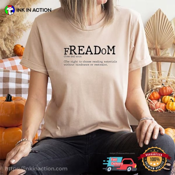 FREADom Definition Bookish Funny T-Shirt
