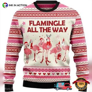 Flamingle All The Way best ugly xmas sweaters
