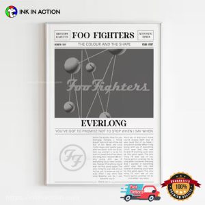 Foo Fighters Everlong Lyric Retro Newspaper Poster
