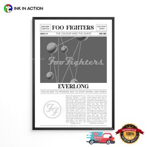 Foo Fighters Everlong Lyric Retro Newspaper Poster 3