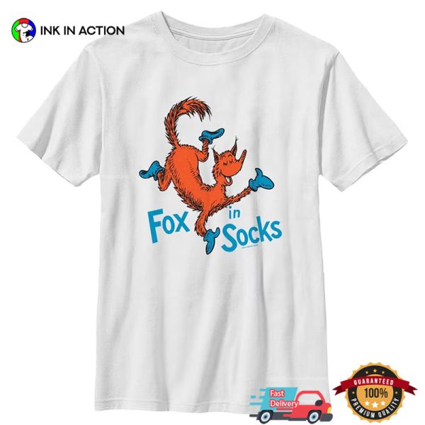 Fox in Socks Funny Graphic T-Shirt