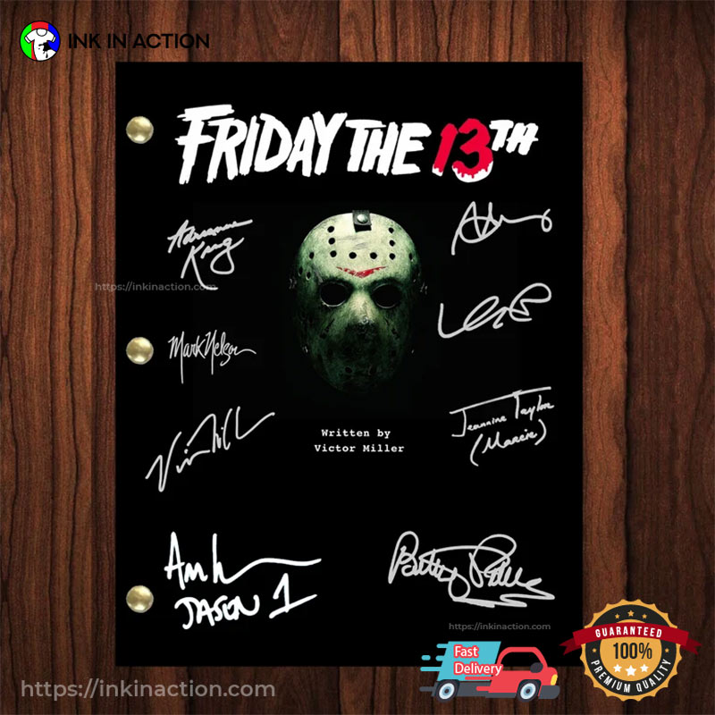 Friday The 13th Script Signatures Poster
