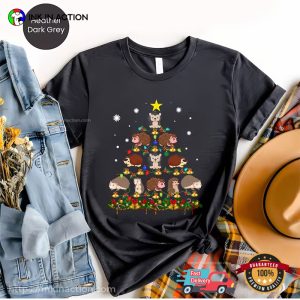 Funny Hedgehogs Christmas Tree cute hedgehog T Shirt 3
