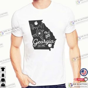 Georgia State Map 1788 Vacation T-Shirt