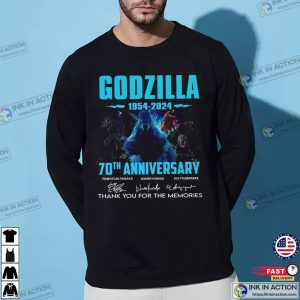 Godzilla 70th Anniversary 1954 2024 Signatures Classic Movie T-shirt
