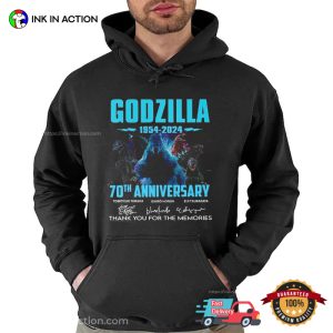 Godzilla 70th Anniversary 1954 2024 Signatures Classic Movie T-shirt