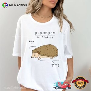 Hedgehog Anatomy Cute Hedgehog Drawing Tee