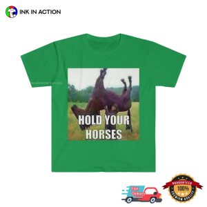 Hold Your Horses funny meme shirts 3