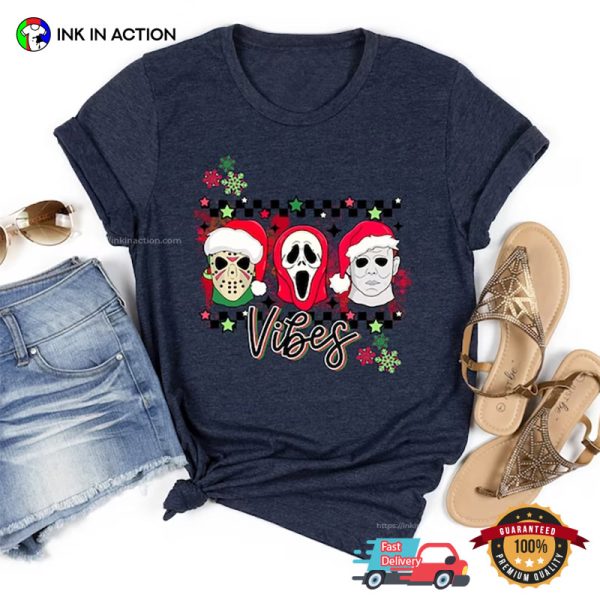 Horror Movie Character Vibes Christmas Comfort Colors T-Shirt