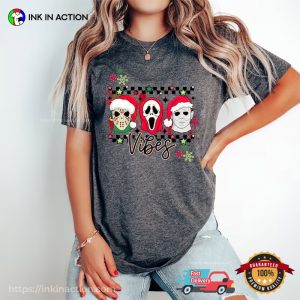 Horror Movie Character Vibes Christmas Comfort Colors T Shirt 4
