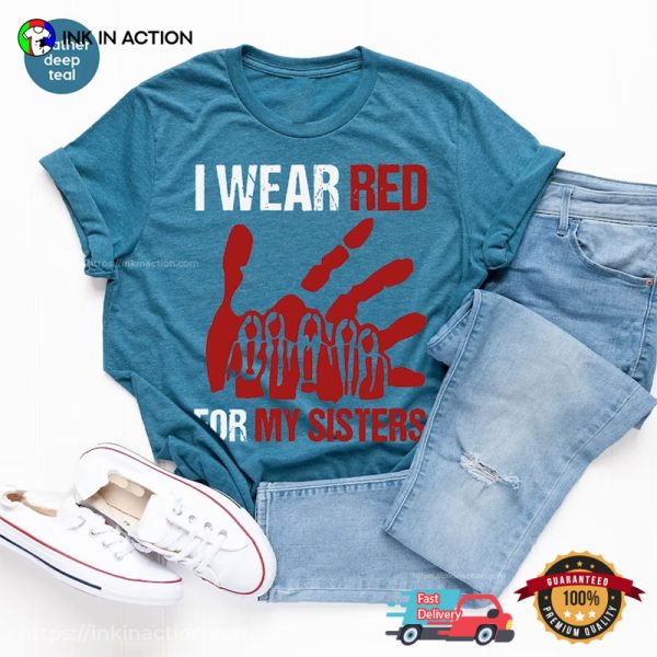 I Wear Red For My Sisters Comfort Colors T-shirt, National Red Day Merch