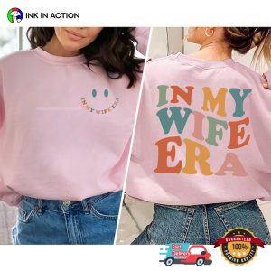 In My Wife Era Groovy Marry 2 Sided Shirt, National Couples Day Merch