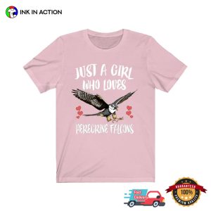 Just A Girl Who Loves Peregrine Falcons Shirt 4