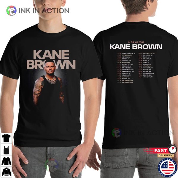 Kane Brown In The Air Tour 2024, Kane Brown concert T-shirt