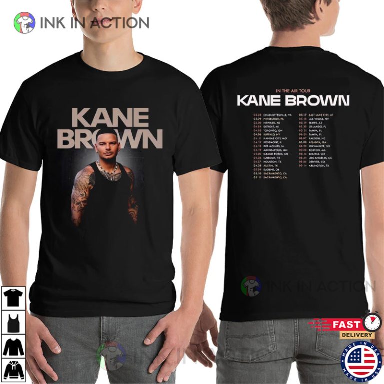 Kane Brown In The Air Tour 2024, Kane Brown concert T-shirt - Print ...