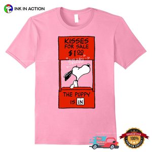 Kisses For Sale The peanuts snoopy valentine T Shirt 1