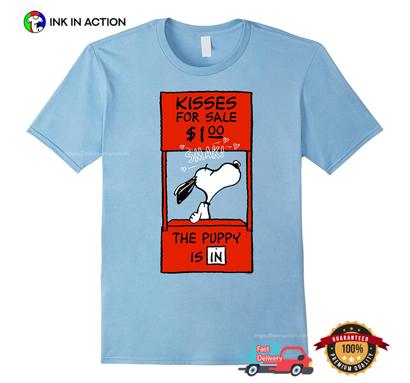 Kisses For Sale The Peanuts Snoopy Valentine T-Shirt