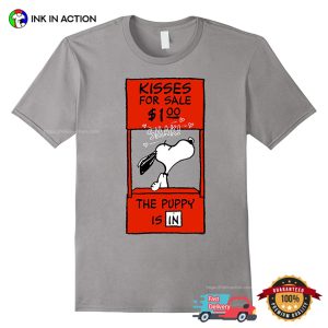 Kisses For Sale The peanuts snoopy valentine T Shirt 3