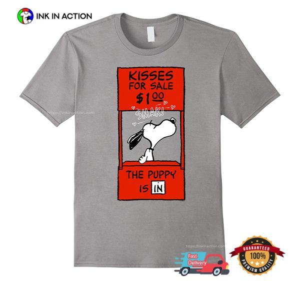Kisses For Sale The Peanuts Snoopy Valentine T-Shirt