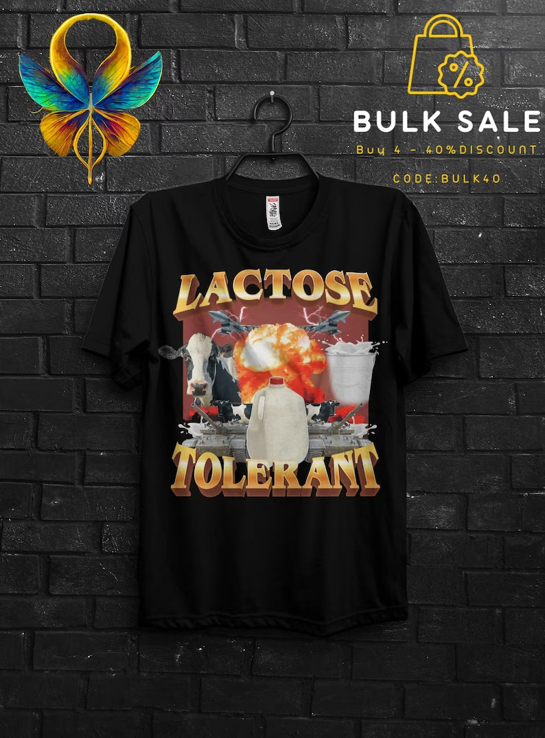 Lactose Tolerant Free Milk Meme T-Shirt