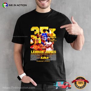 Lebron James 3rd NBA 35K Points Basketball T-shirt