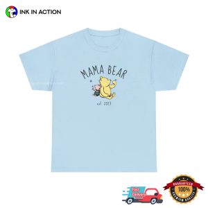 Mama Bear Est 2023 Winnie And Pigglet Cute Mom Tee 1