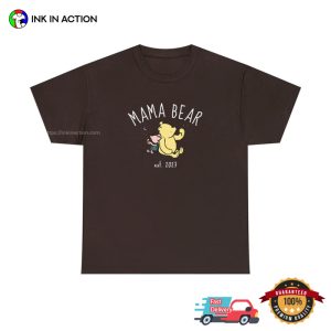 Mama Bear Est 2023 Winnie And Pigglet Cute Mom Tee 2