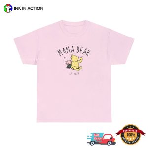 Mama Bear Est 2023 Winnie And Pigglet Cute Mom Tee 3