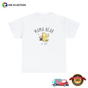 Mama Bear Est 2023 Winnie And Pigglet Cute Mom Tee 4