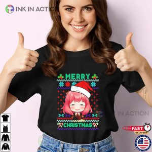 Merry Christmas Anya Forger Spy Meme Ugly Xmas Tee