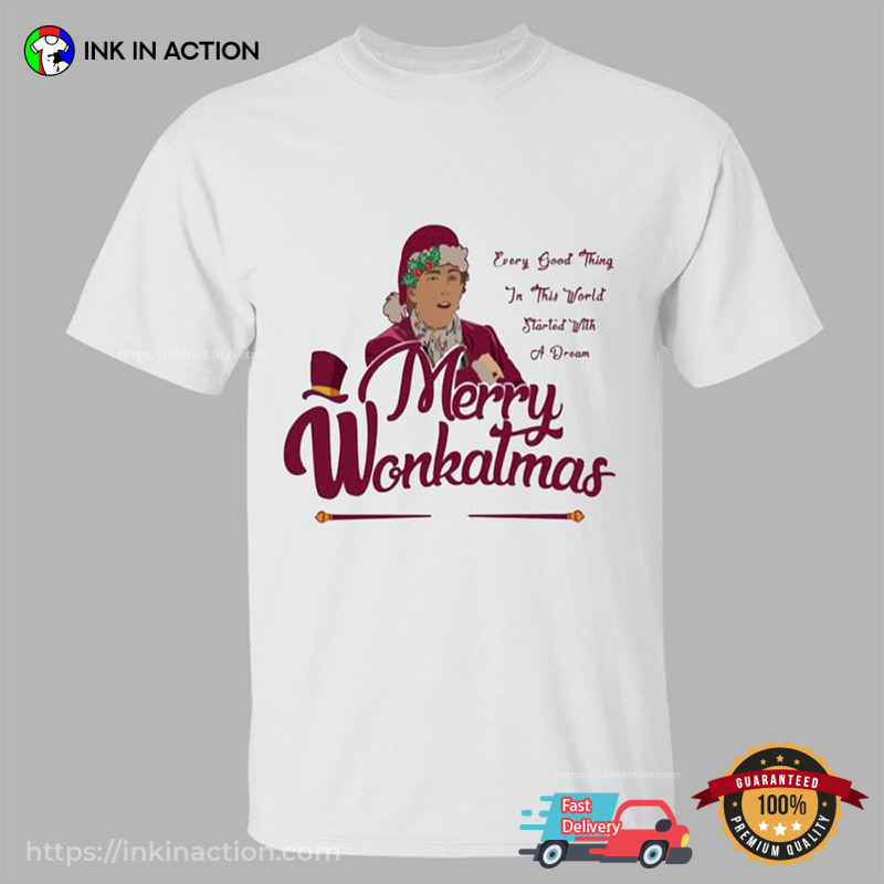 Merry Wonkatmas Willy Wonka Christmas Tee