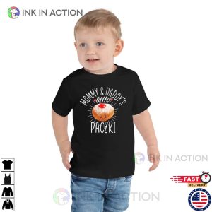 Mommy And Daddy’s Little Paczki Donuts Cute Baby T-Shirt, Polish Paczki Day Merch