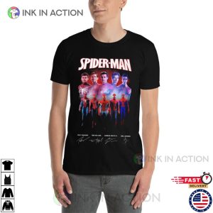 Official Spider Man Spider Multiverse Signatures Fan Shirt