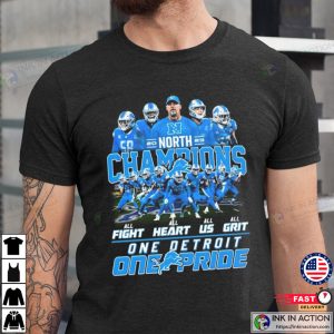 One Detroit One Pride nfc north champions 2023 Football T Shirt 1