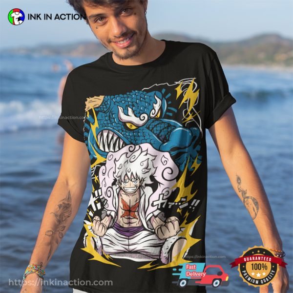 One Piece Luffy Gear 5 Vs Kaido Anime T-Shirt