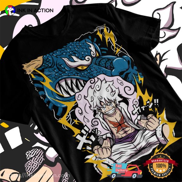 One Piece Luffy Gear 5 Vs Kaido Anime T-Shirt