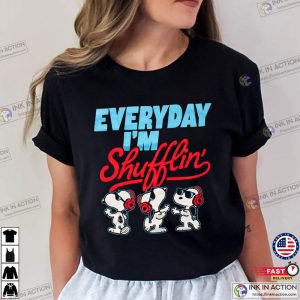 Peanuts Snoopy Everyday I'm Shuffling Cute T Shirt 1