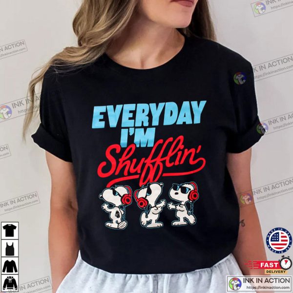 Peanuts Snoopy Everyday I’m Shuffling Cute T-Shirt