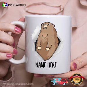 Personalized Adorable Groundhog Coffee Cup