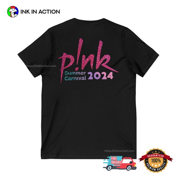 Pink Summer Carnival Tour 2024 Music 2 Sided T-shirt