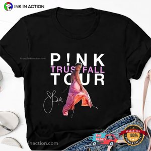 Pink Trustfall Tour Signature Fan Shirt